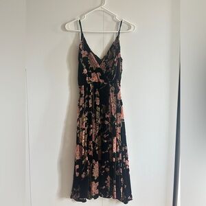Floral Black and Pink Dress
